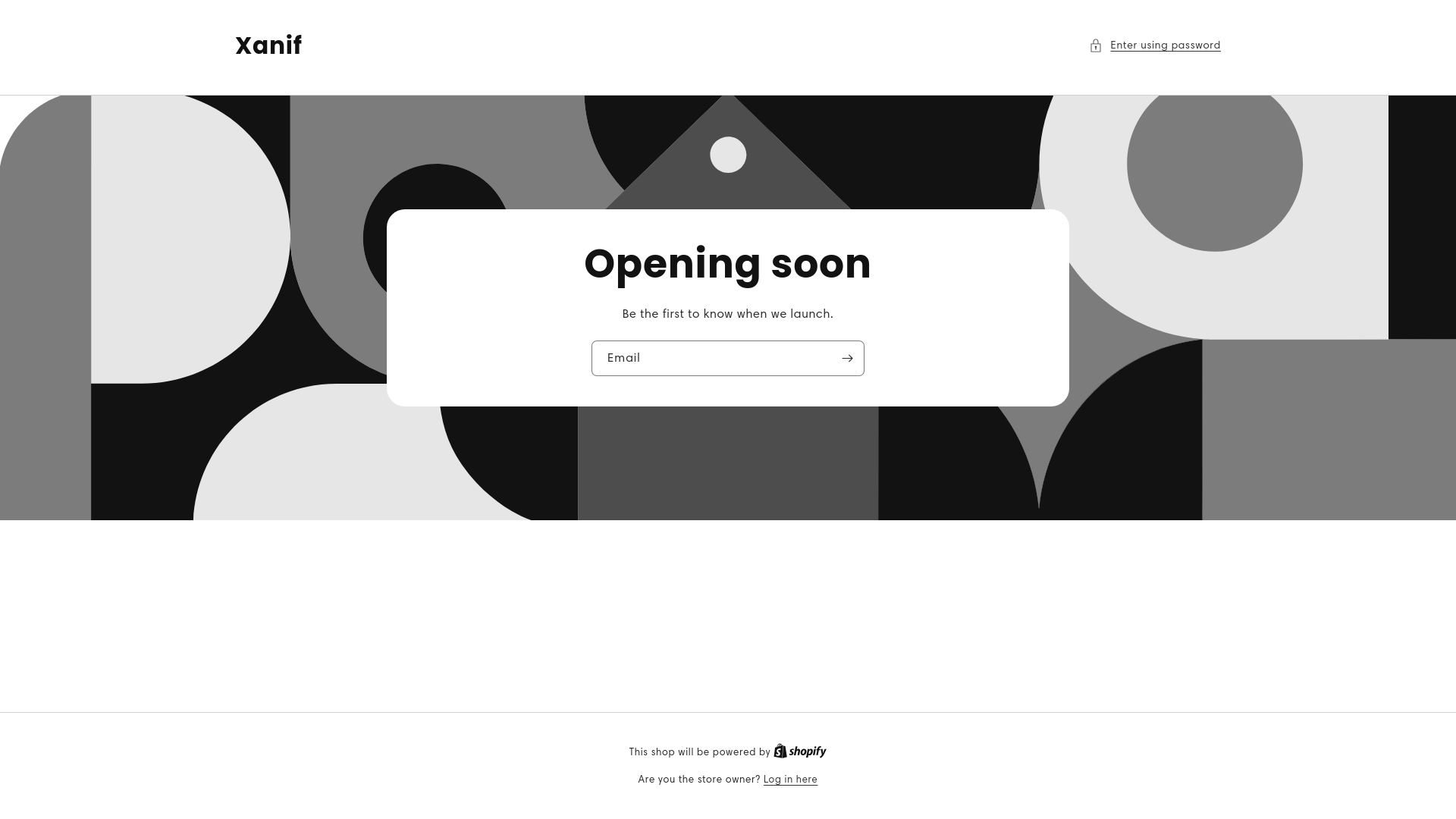 website screenshot of https://xanif.co/