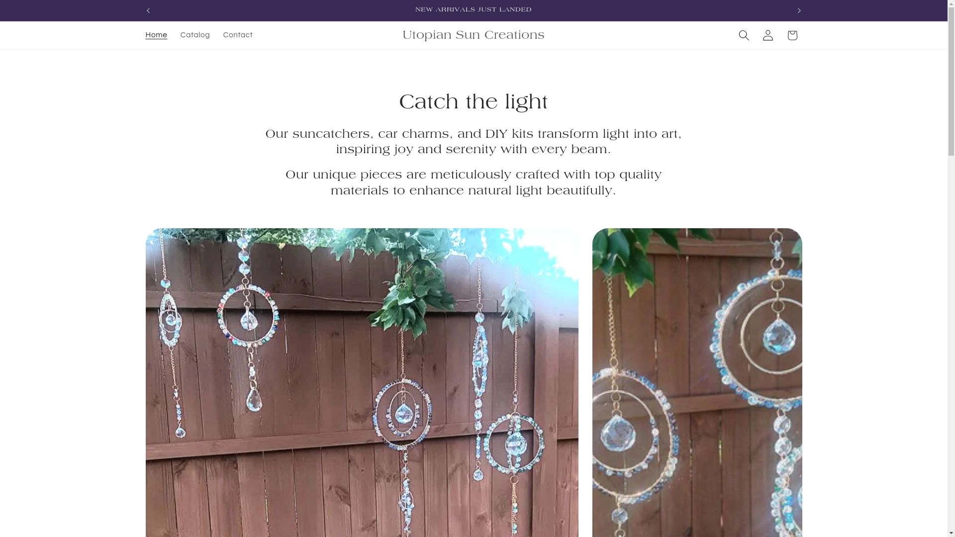 website screenshot of https://utopiansuncreations.shop/