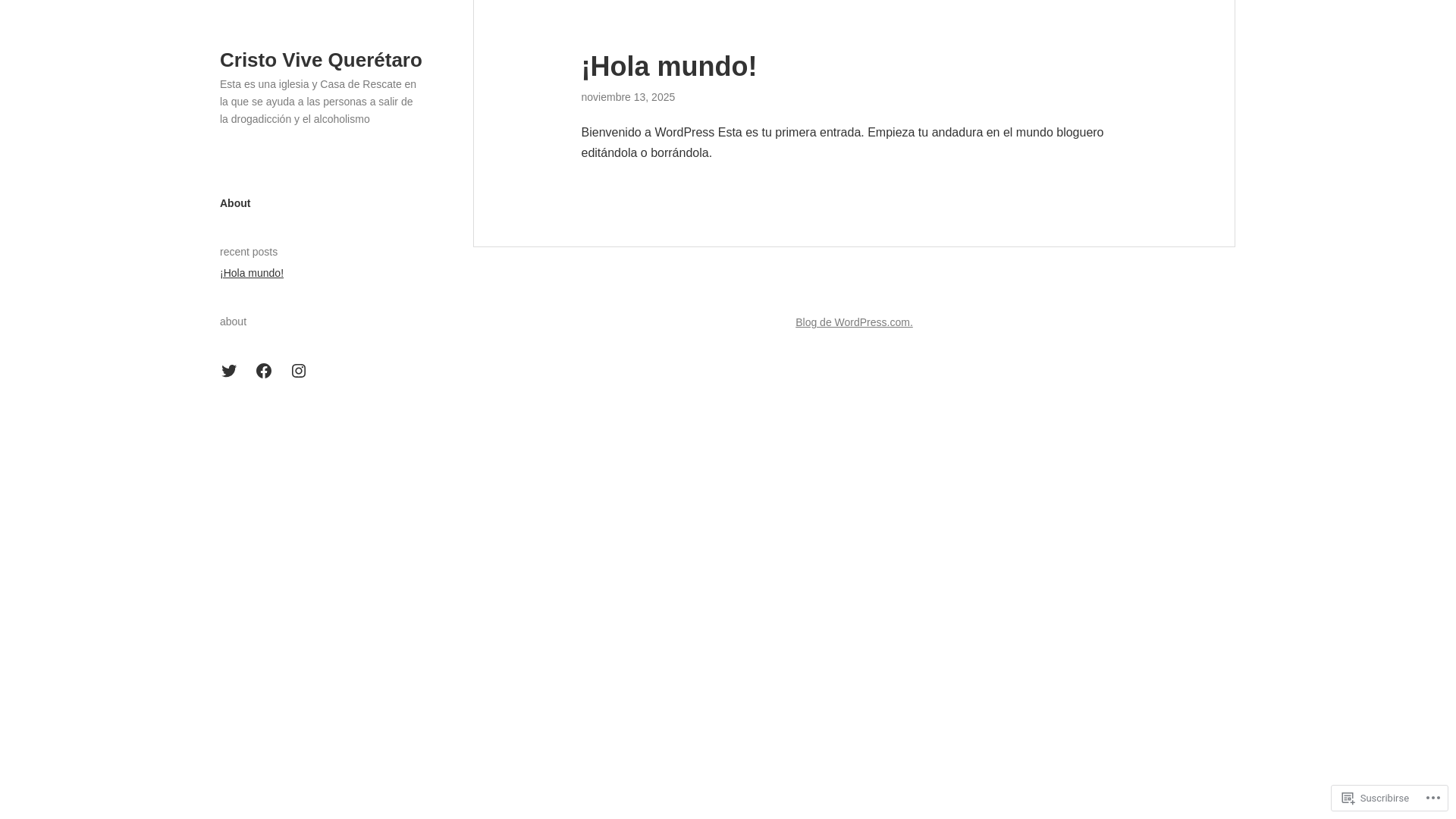 website screenshot of https://cristovivequeretaro.org/