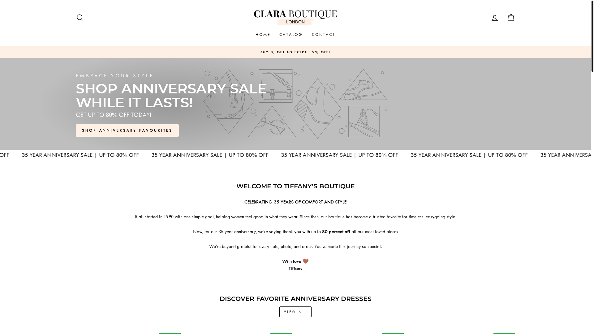 website screenshot of https://clara-boutique.uk/