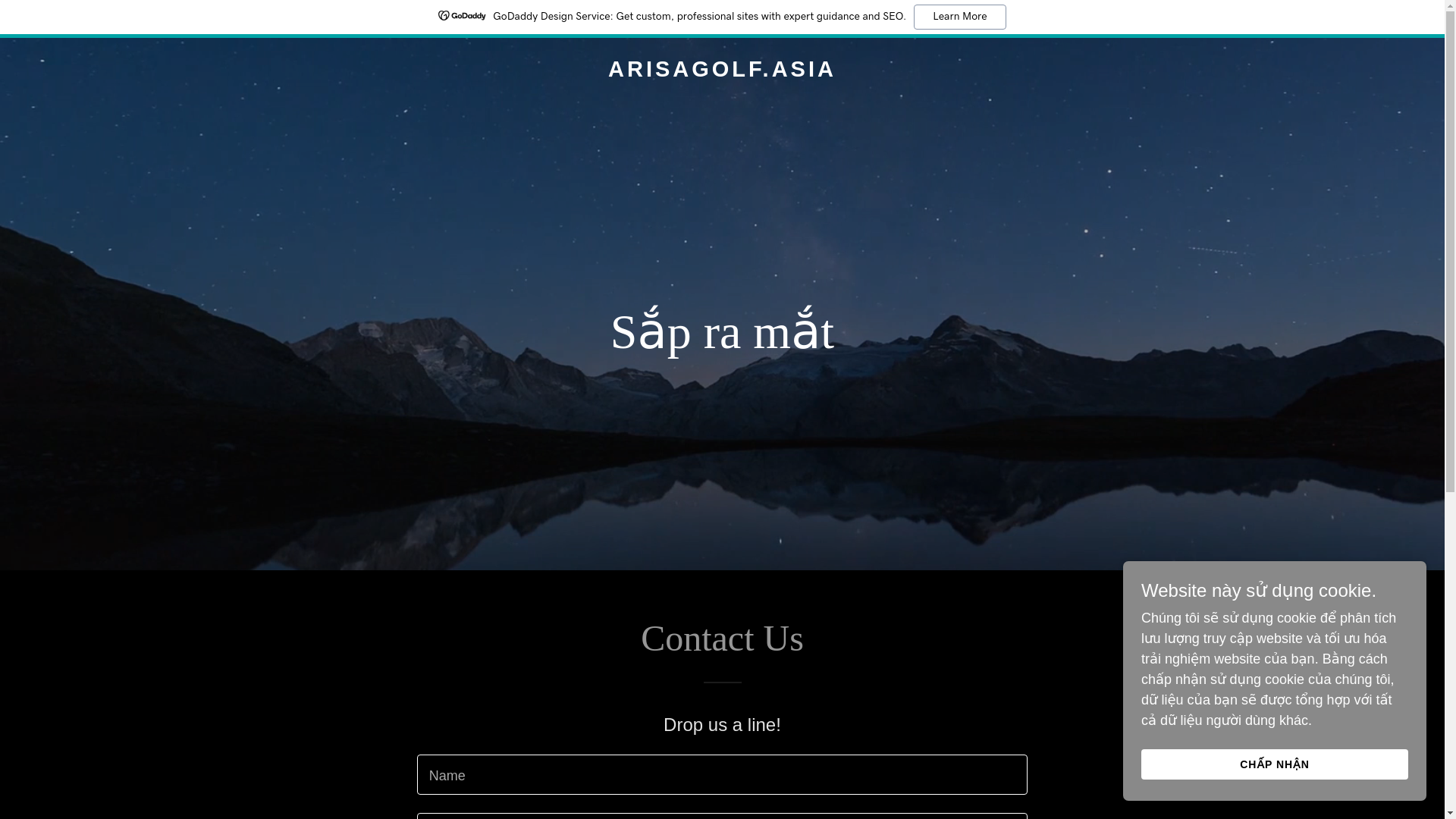 website screenshot of https://arisagolf.asia/