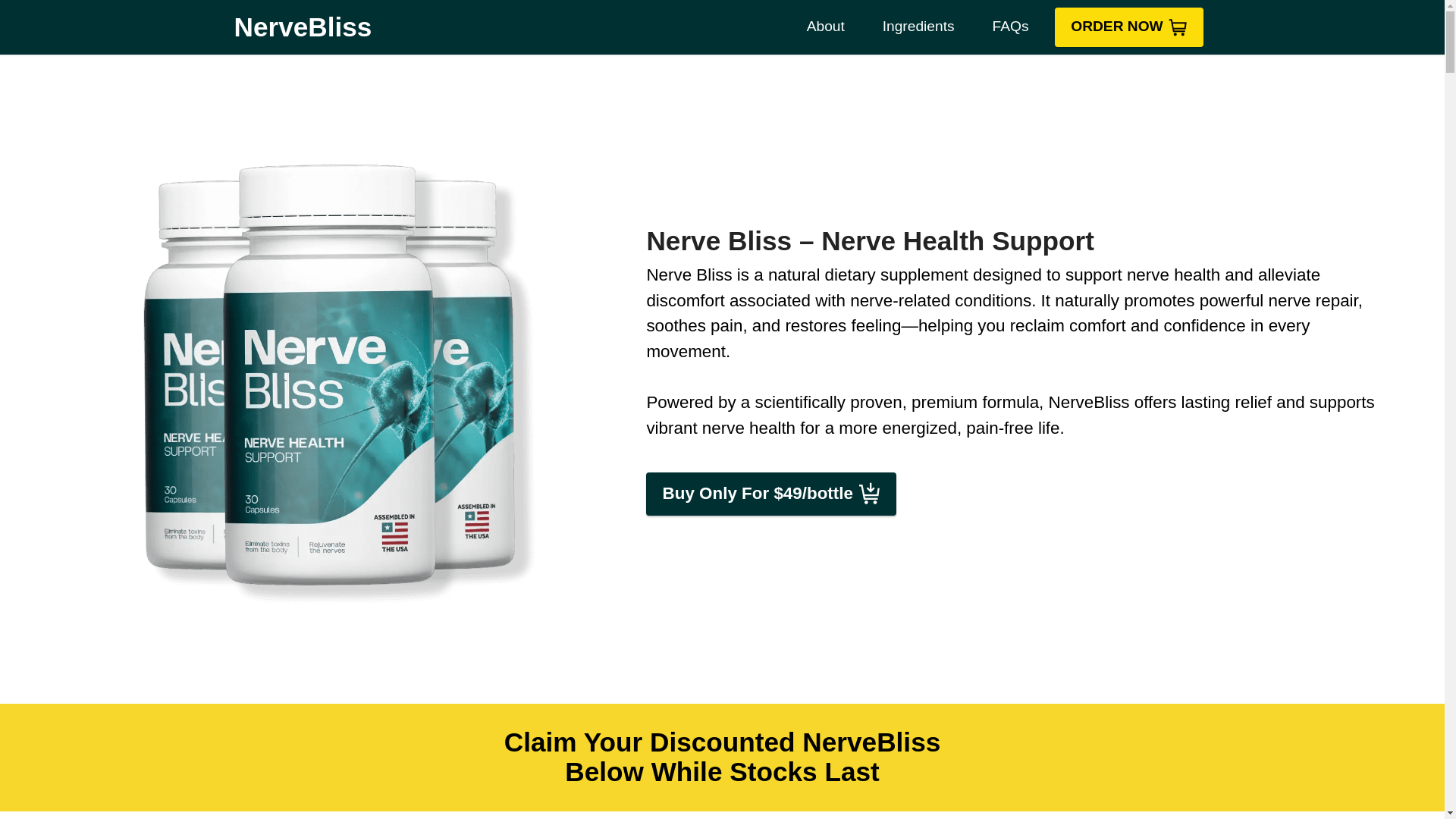 website screenshot of https://usa-nervebliss.com/