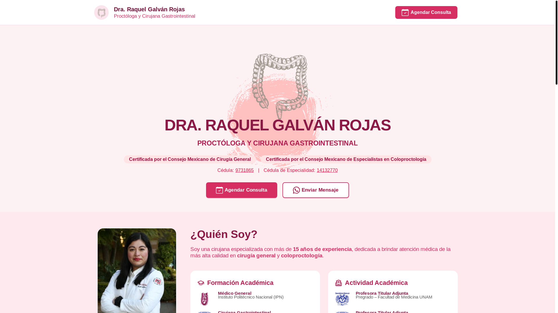 website screenshot of https://dra-galvan.pages.dev/