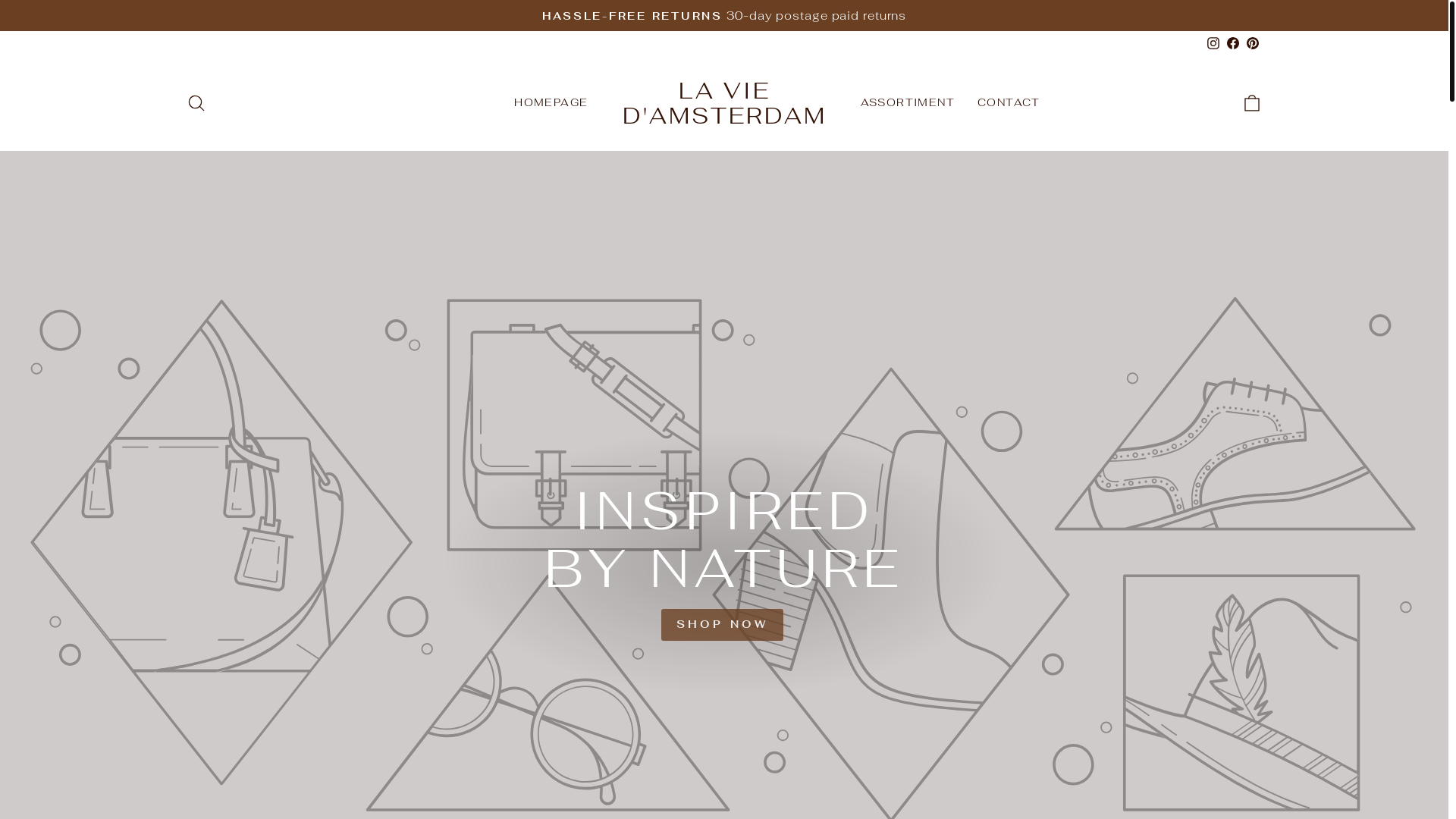 website screenshot of https://laviedamsterdam.com/