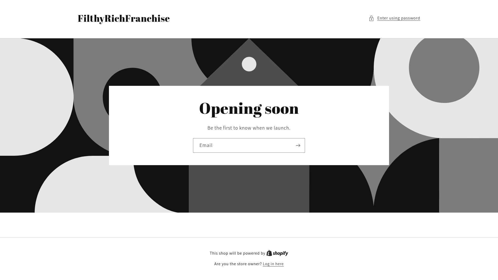 website screenshot of https://filthyrichfranchise.com/