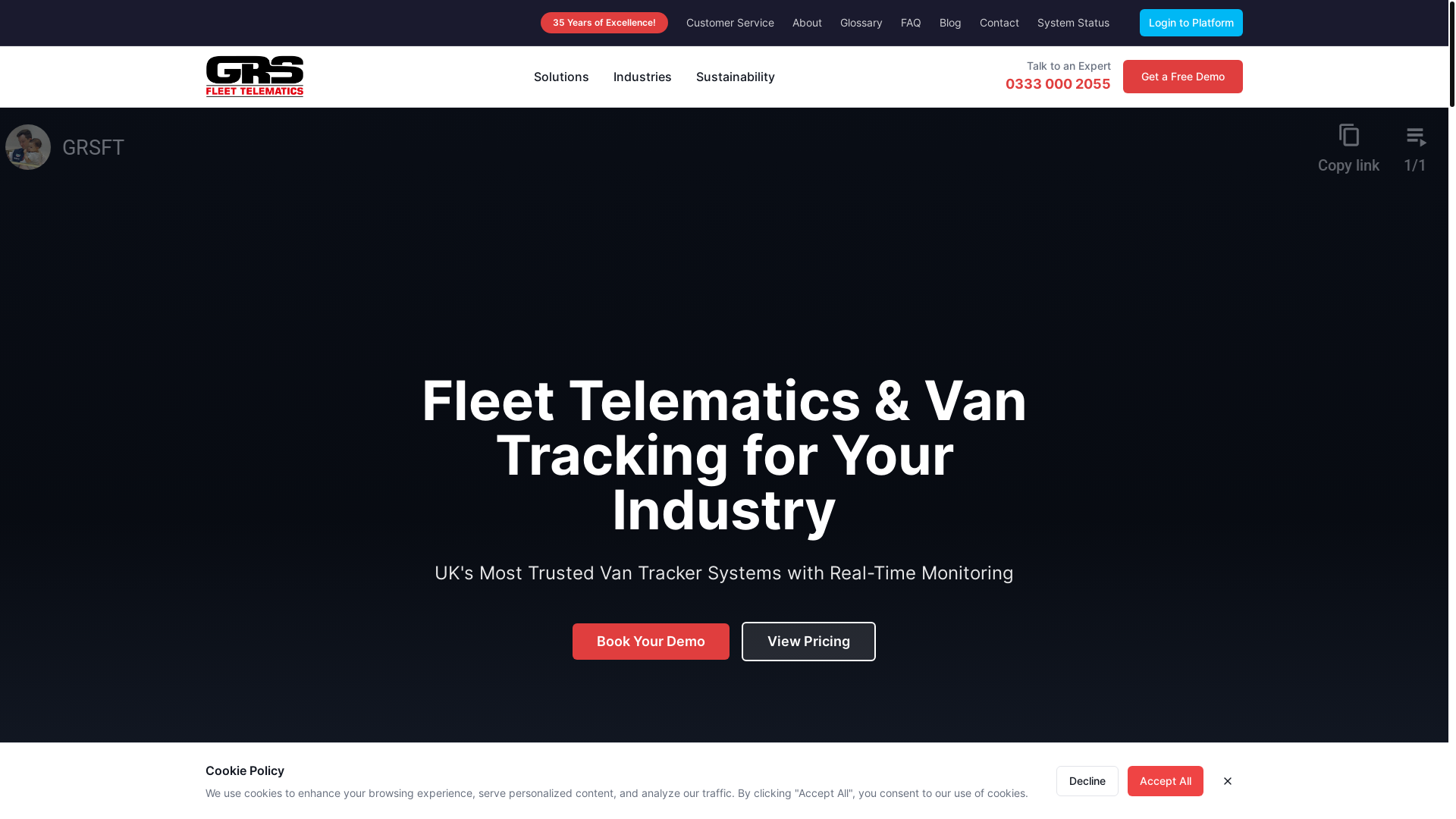 website screenshot of https://smartgrsft.info/