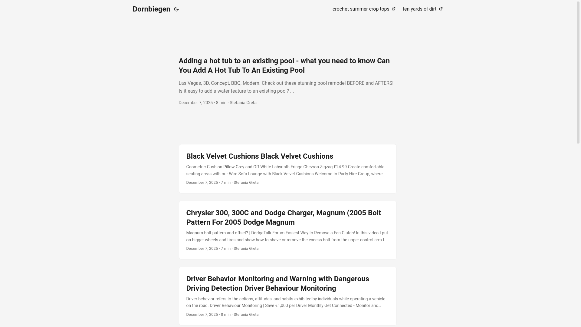 website screenshot of https://dornbiegen.pages.dev/