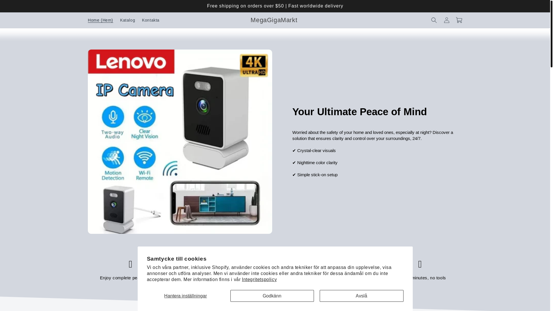 website screenshot of https://megagigamarkt.shop/