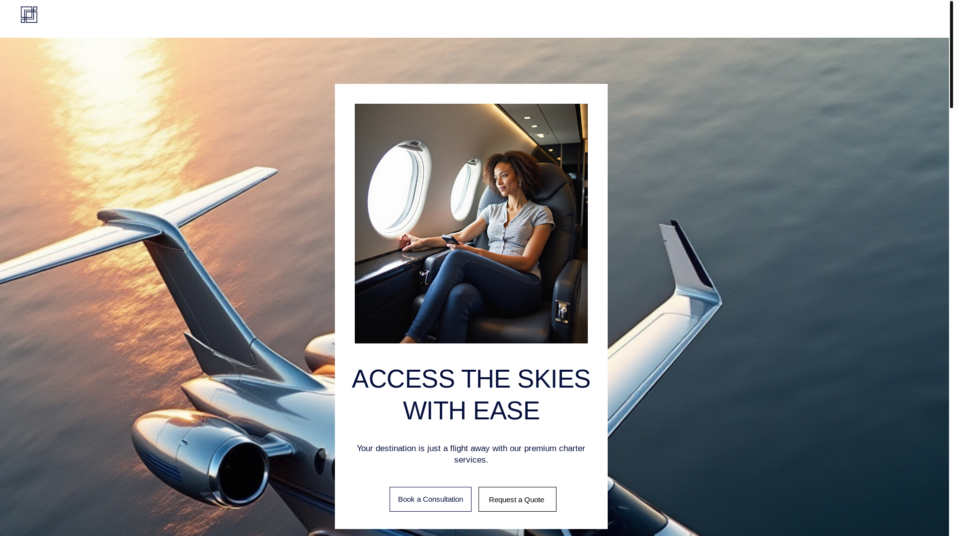 website screenshot of https://vantagecharter.com/