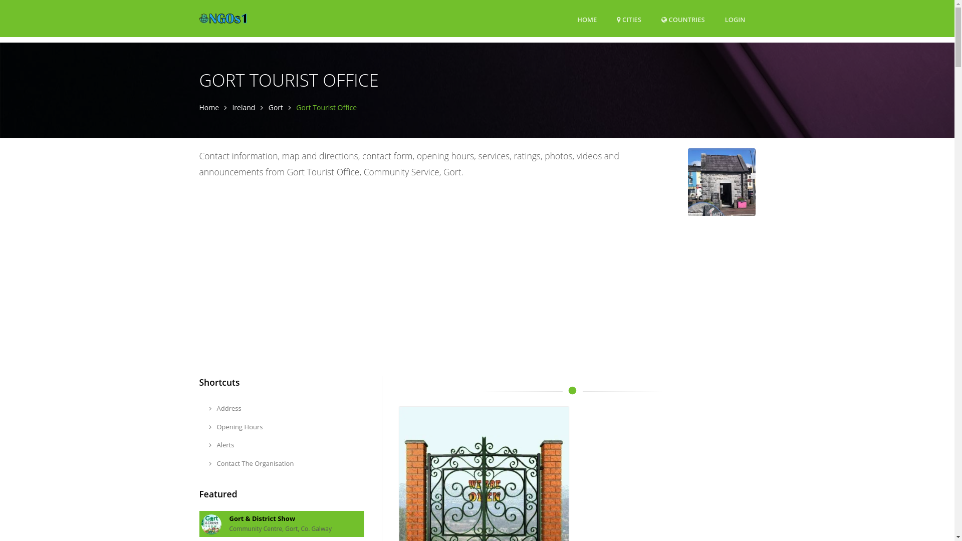 website screenshot of https://www.ngos1.com/IE/Gort/106528614299178/Gort-Tourist-Office?e=1598695746