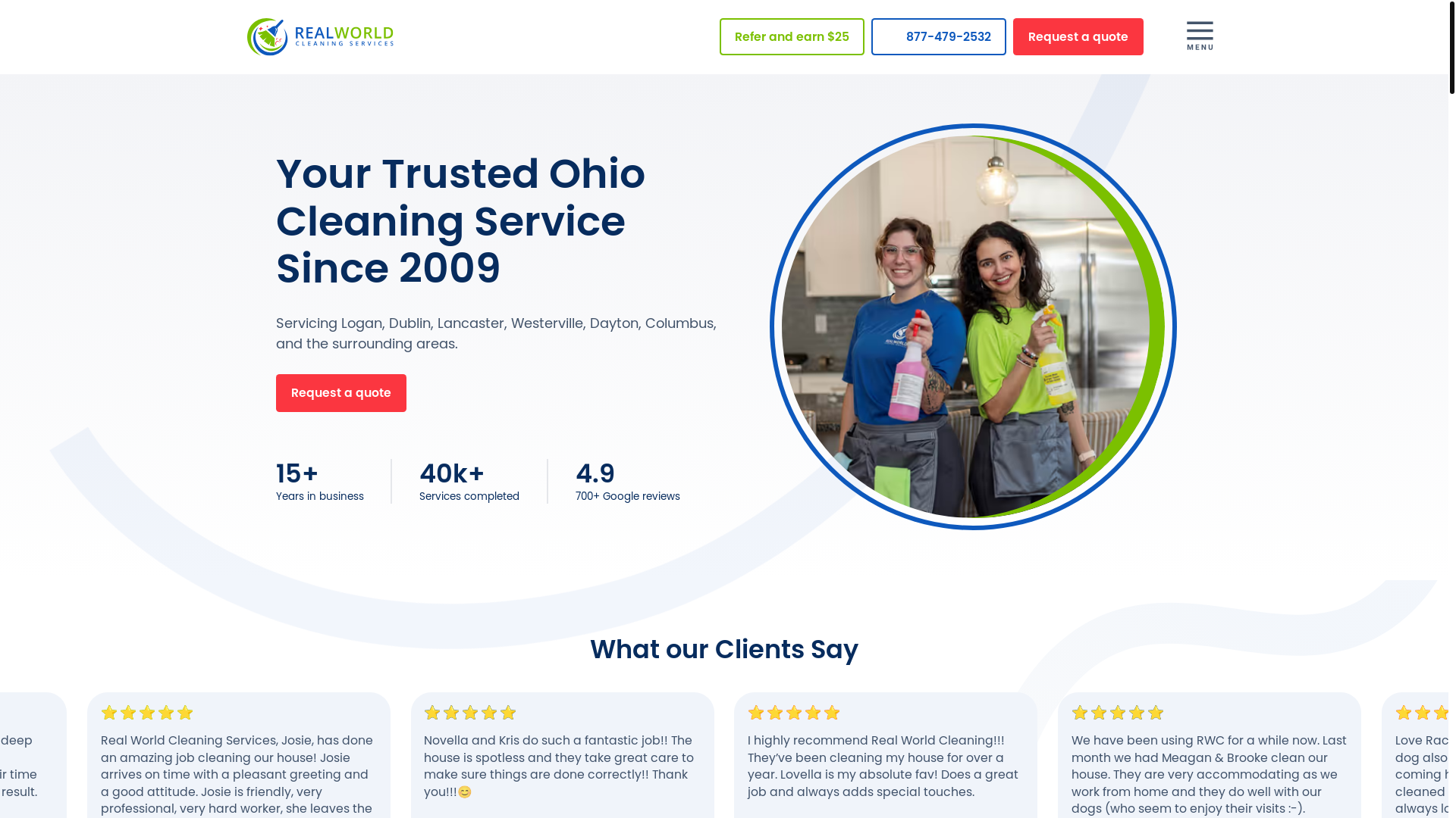 website screenshot of https://realworldcleaningservices-com.pages.dev/
