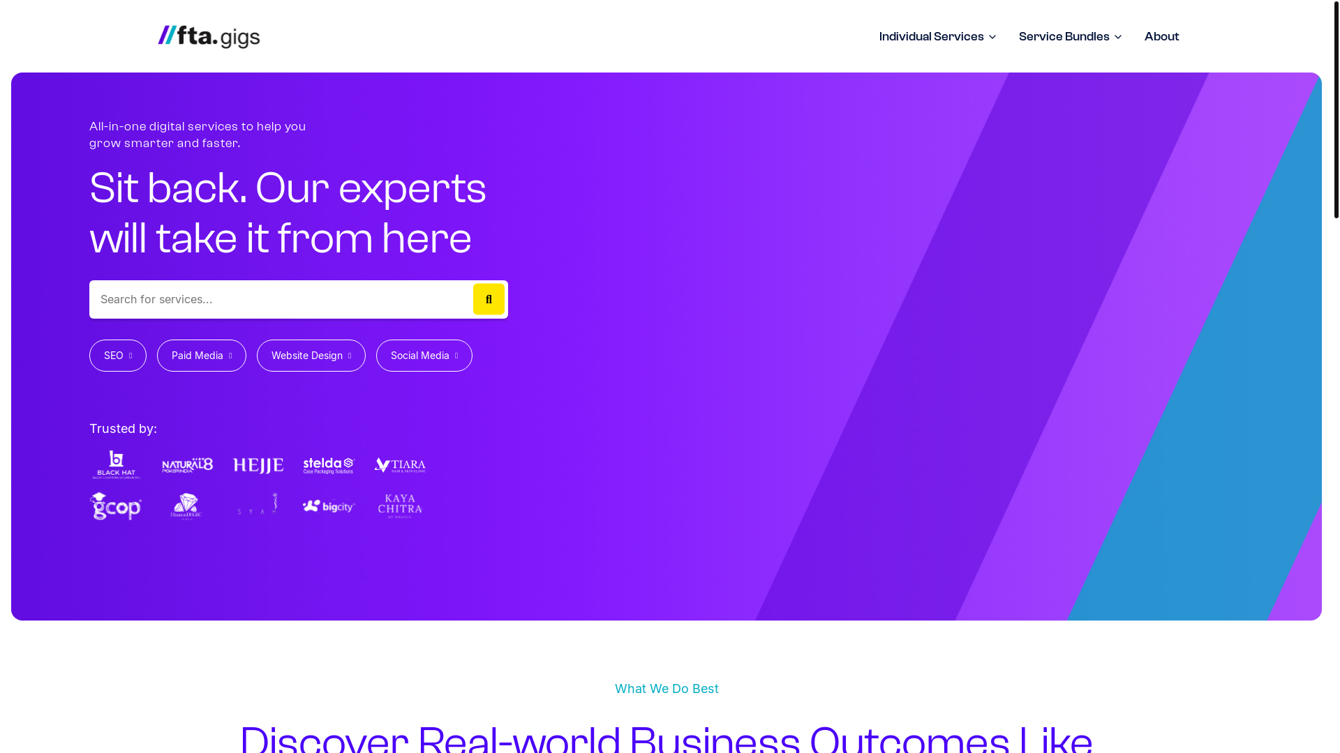 website screenshot of https://outreachftagigs.com/