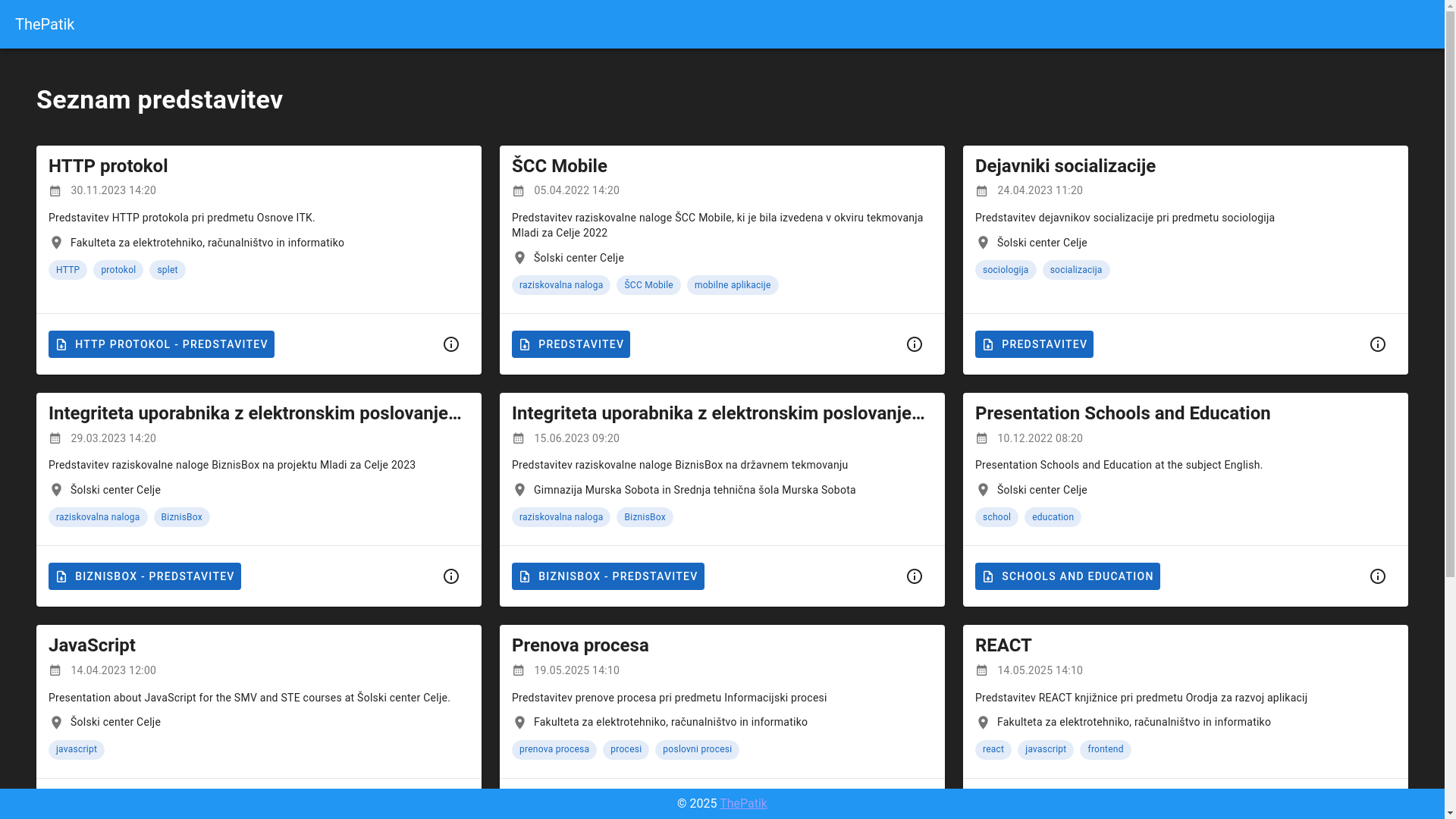 website screenshot of https://thepatik-presentations.pages.dev/