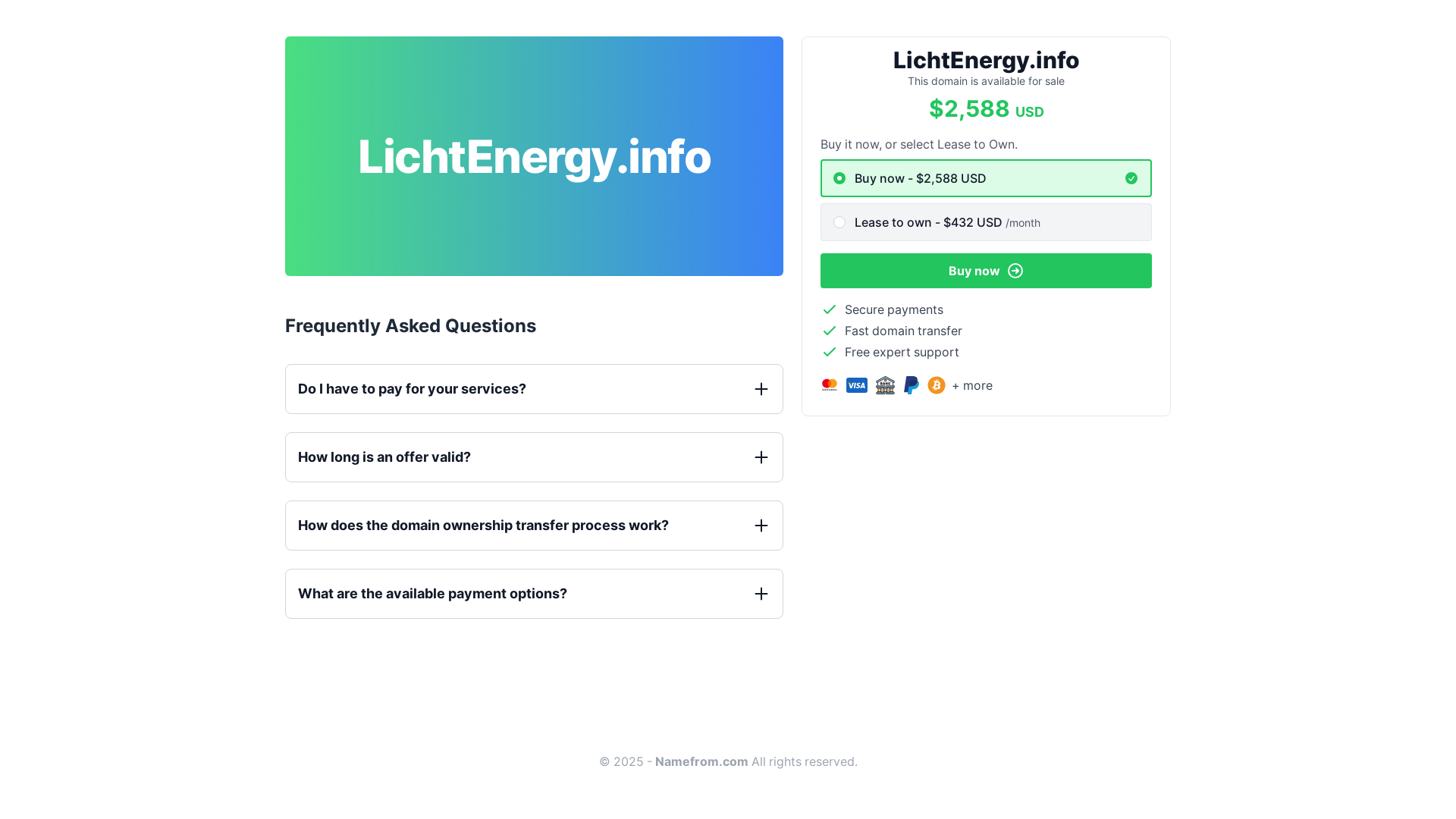 website screenshot of https://lichtenergy.info/