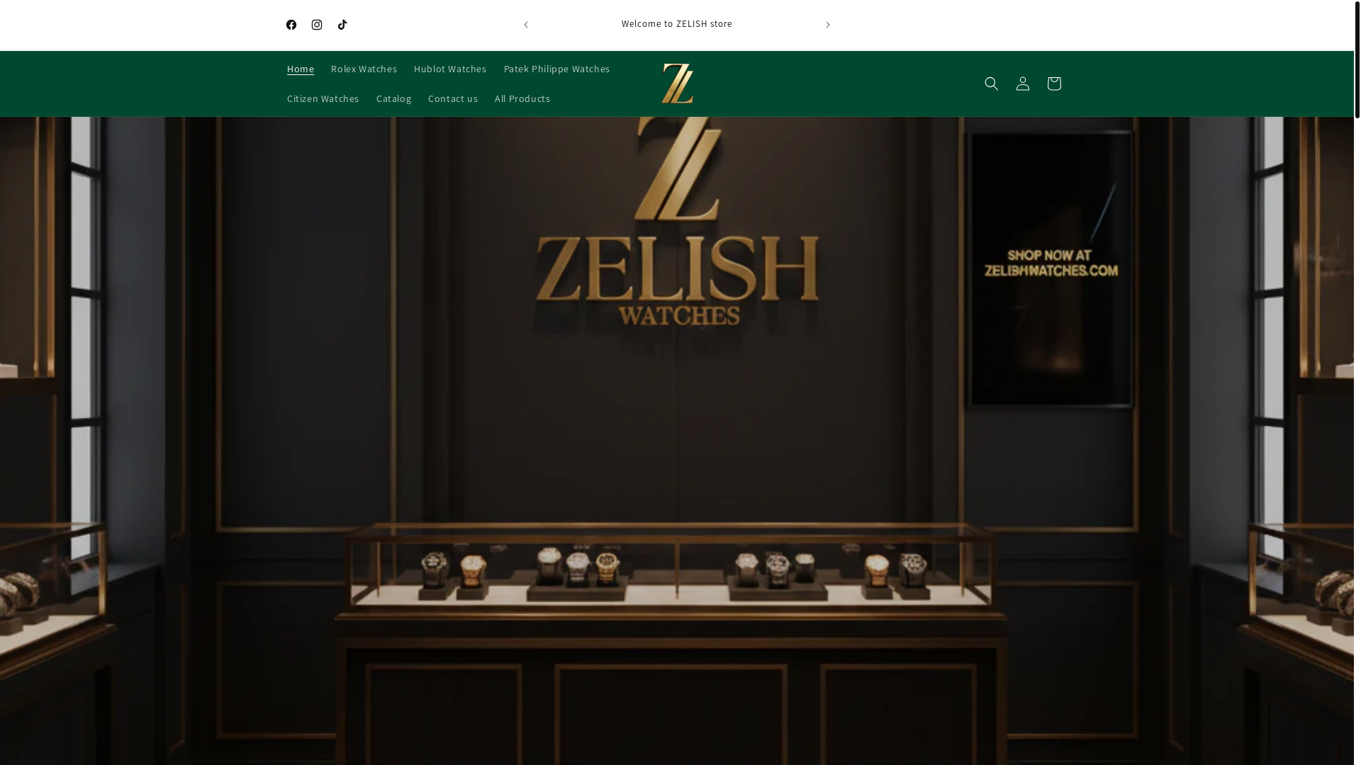 website screenshot of https://zelishwatches.online/