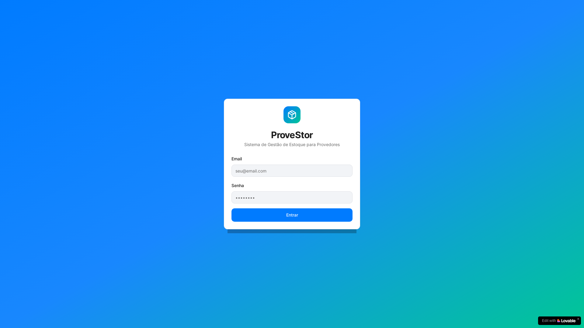 website screenshot of https://provestor.com.br/