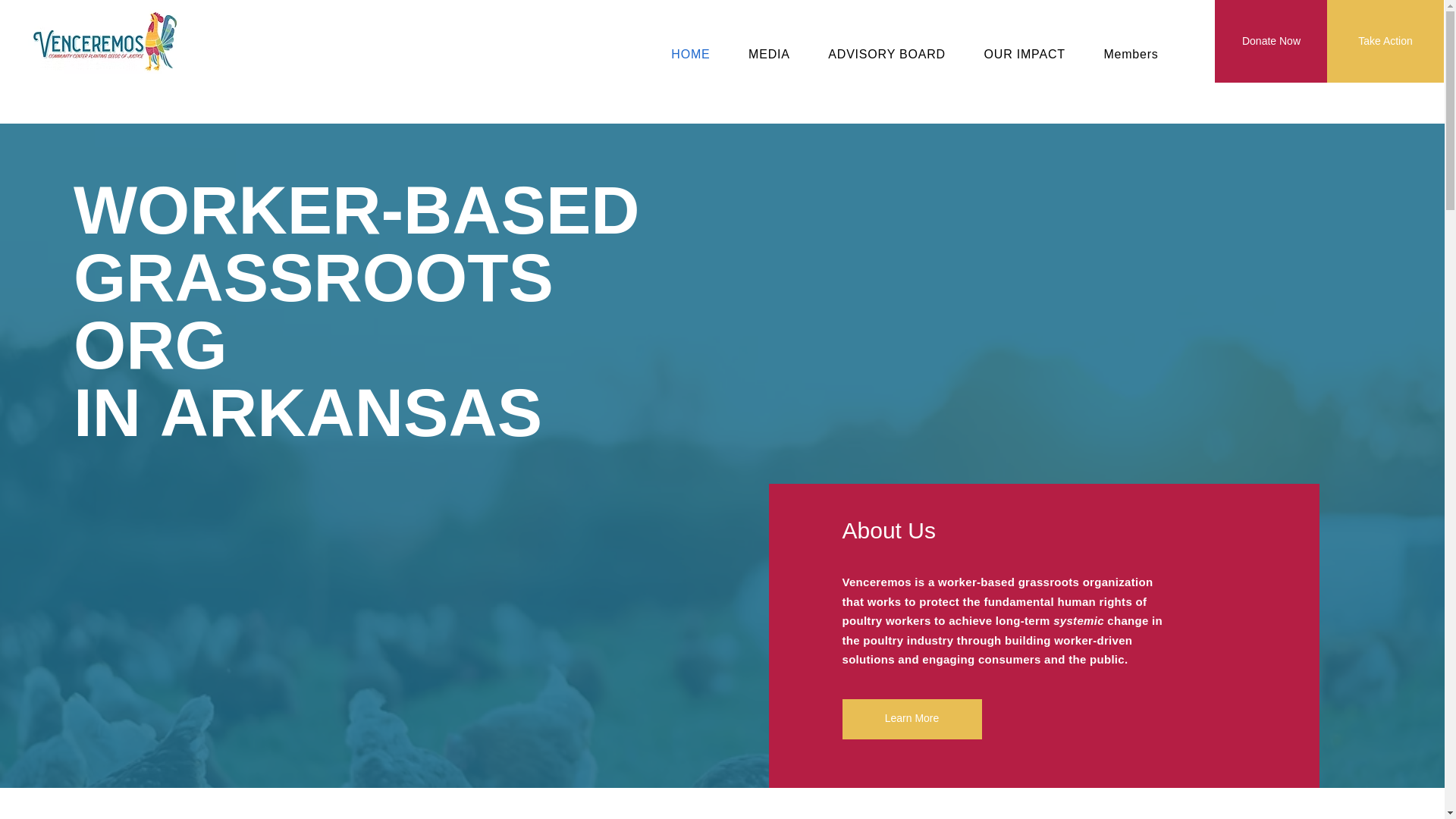 website screenshot of https://venceremos-nwa.org/