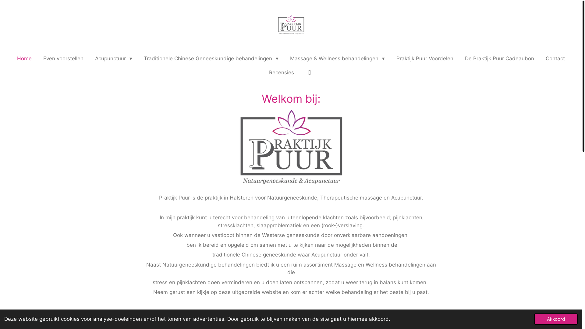 website screenshot of https://praktijkpuur-acupunctuur.nl/