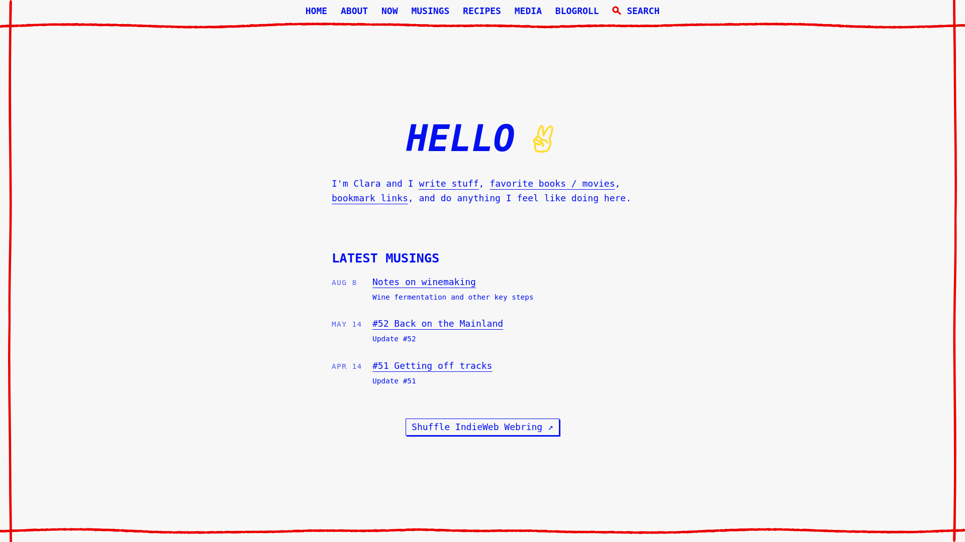 website screenshot of https://clarale.pages.dev/