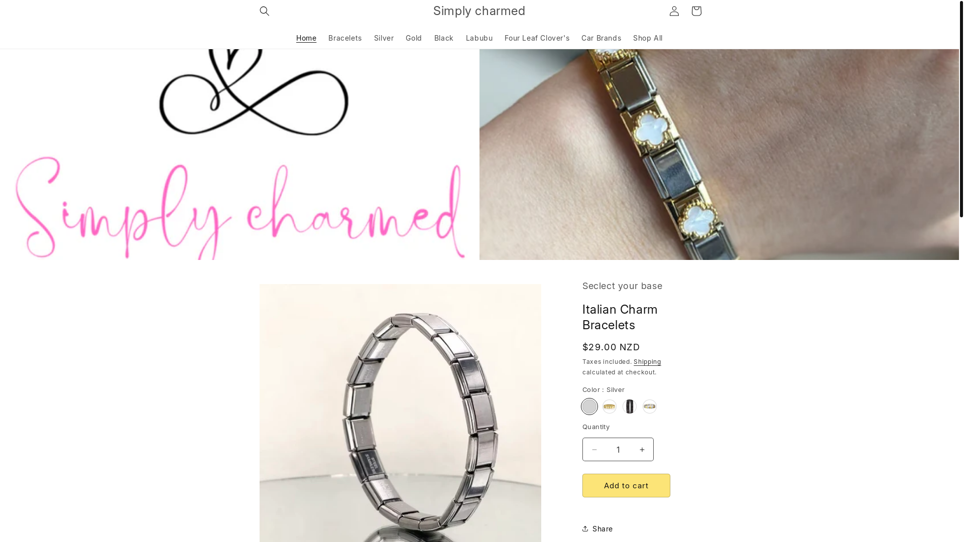 website screenshot of https://simplycharmed.co.nz/