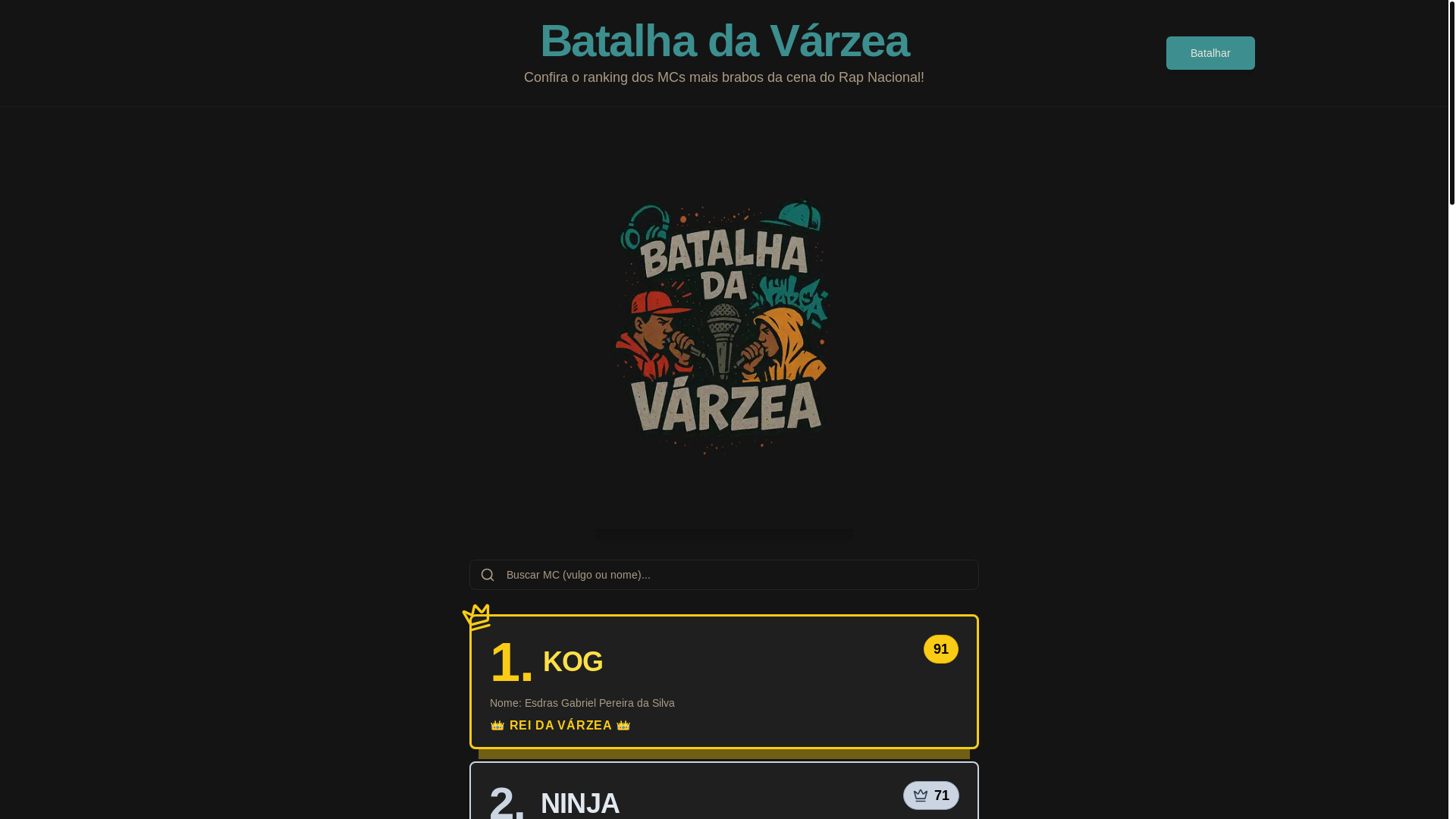 website screenshot of https://batalha-na-varzea.com/