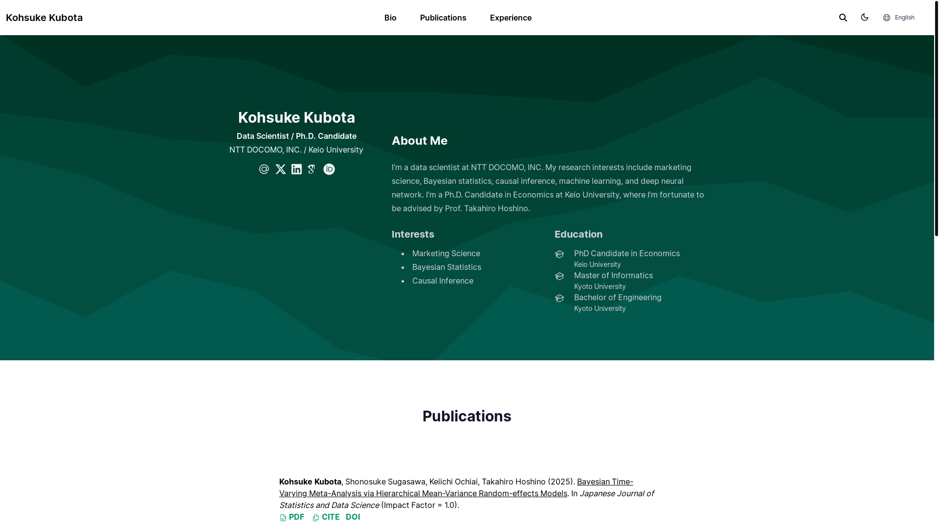 website screenshot of https://academic-cv-9wy.pages.dev/