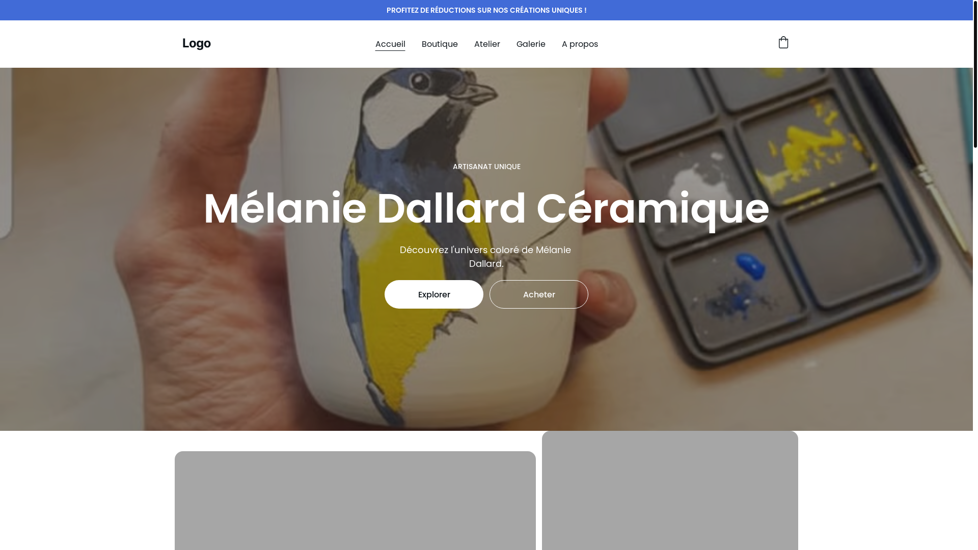 website screenshot of https://lesmainsdemelanie.fr/
