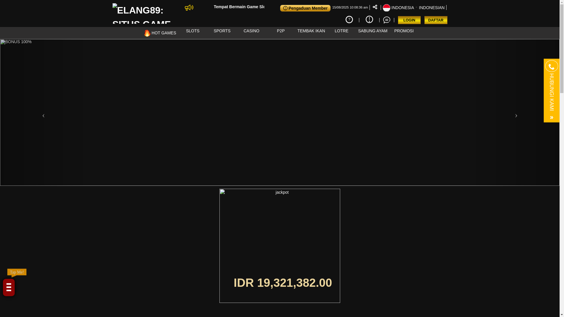 website screenshot of https://elang89vip.shop/