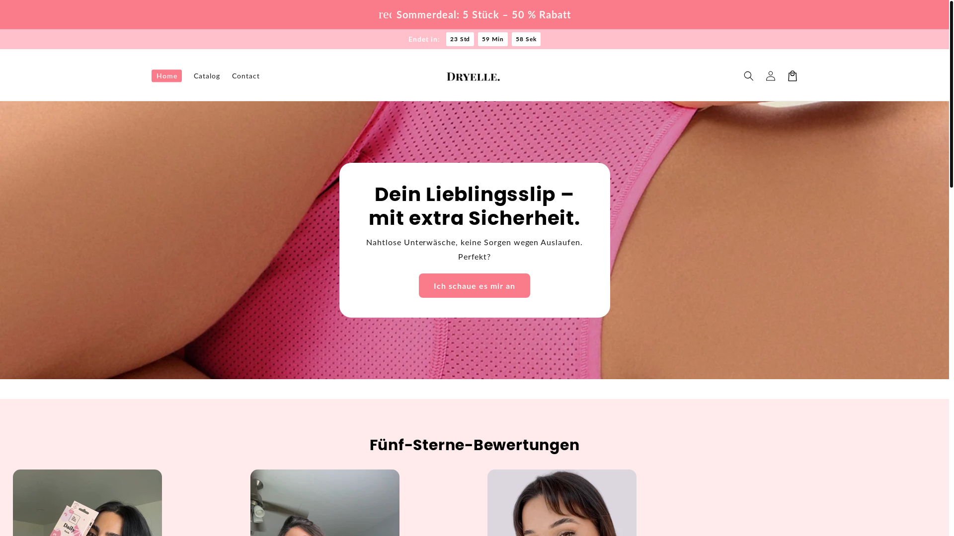 website screenshot of https://dryelle.de/