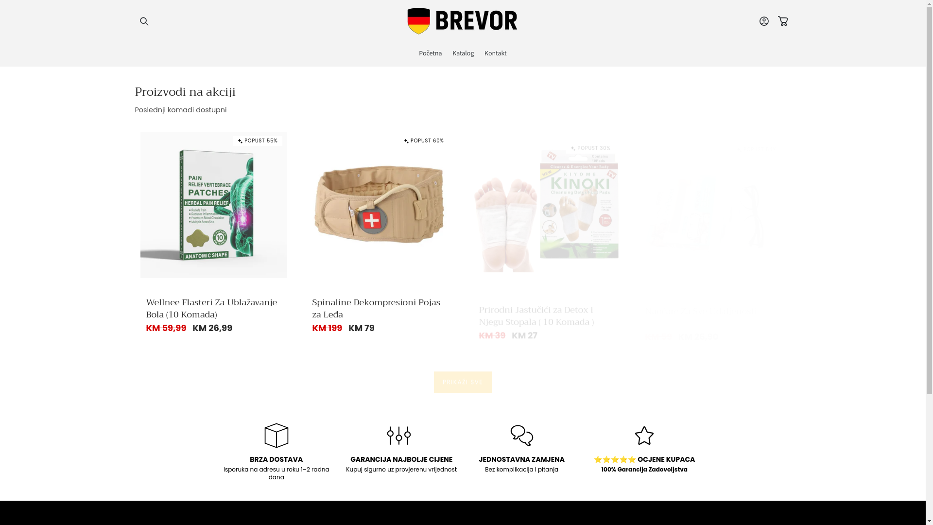 website screenshot of https://brevorbih.com/