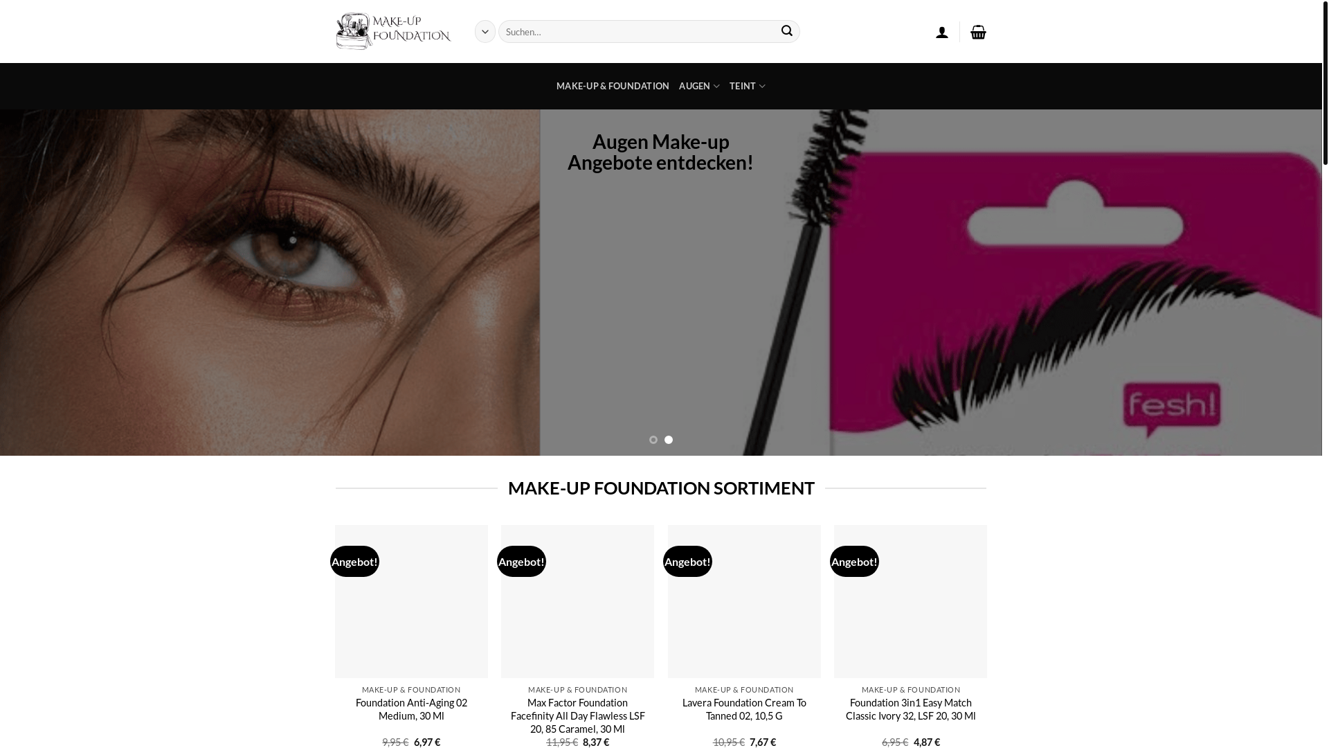 website screenshot of https://kosmetikangebote.com/