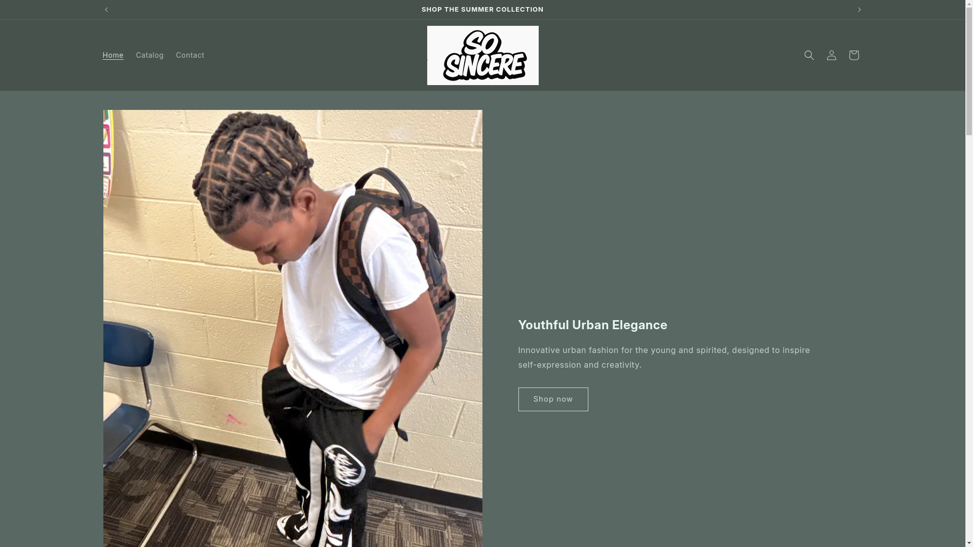 website screenshot of https://sosincerefashion.com/