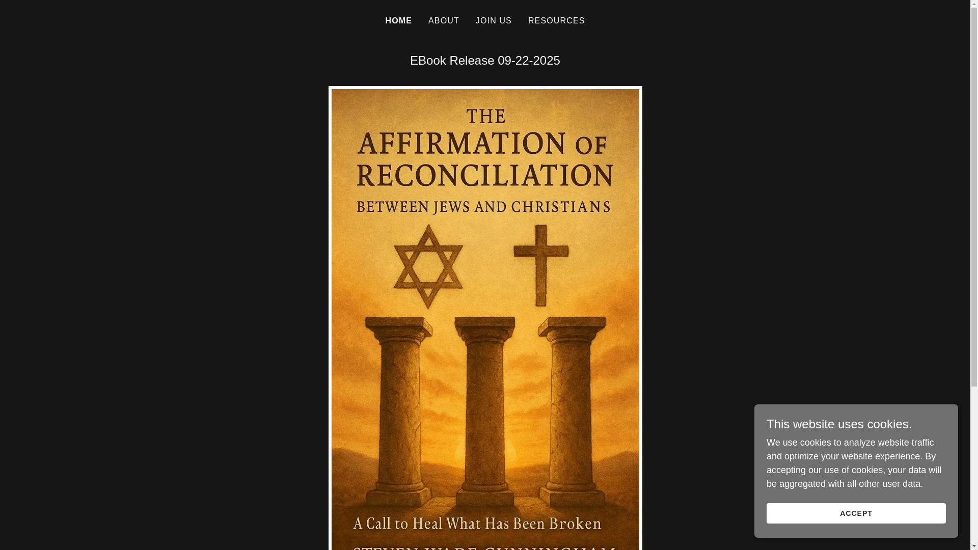 website screenshot of https://theaffirmationofreconciliation.info/