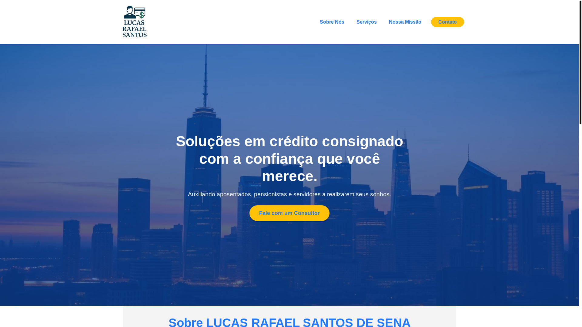 website screenshot of https://lucasrafaelsantos.com.br/