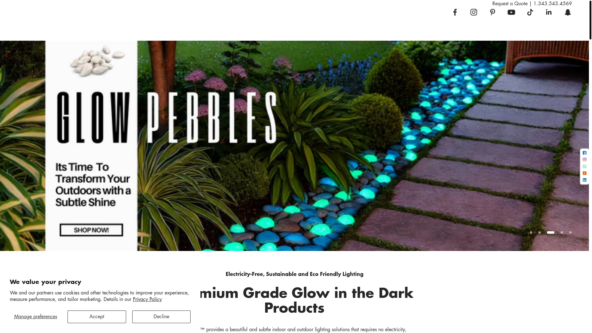 website screenshot of https://ecogravel.ca/