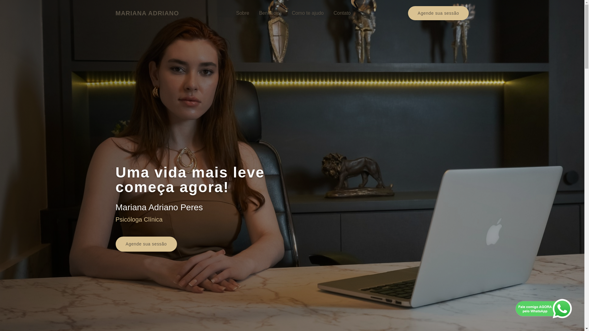 website screenshot of https://marianaadriano.com.br/
