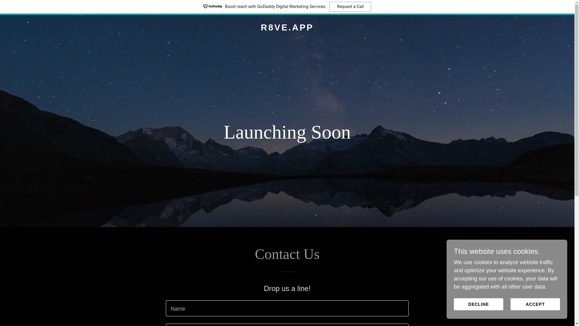 website screenshot of https://r8ve.app/