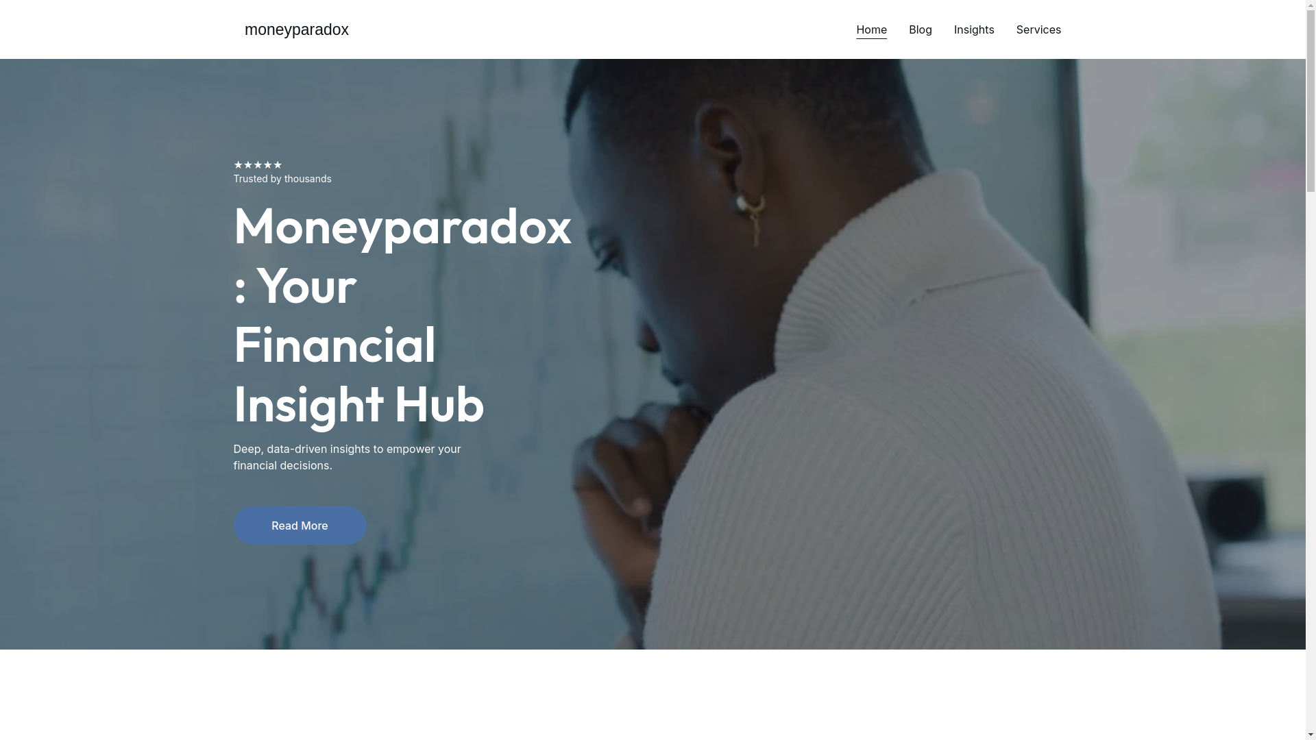 website screenshot of https://moneyparadox.in/