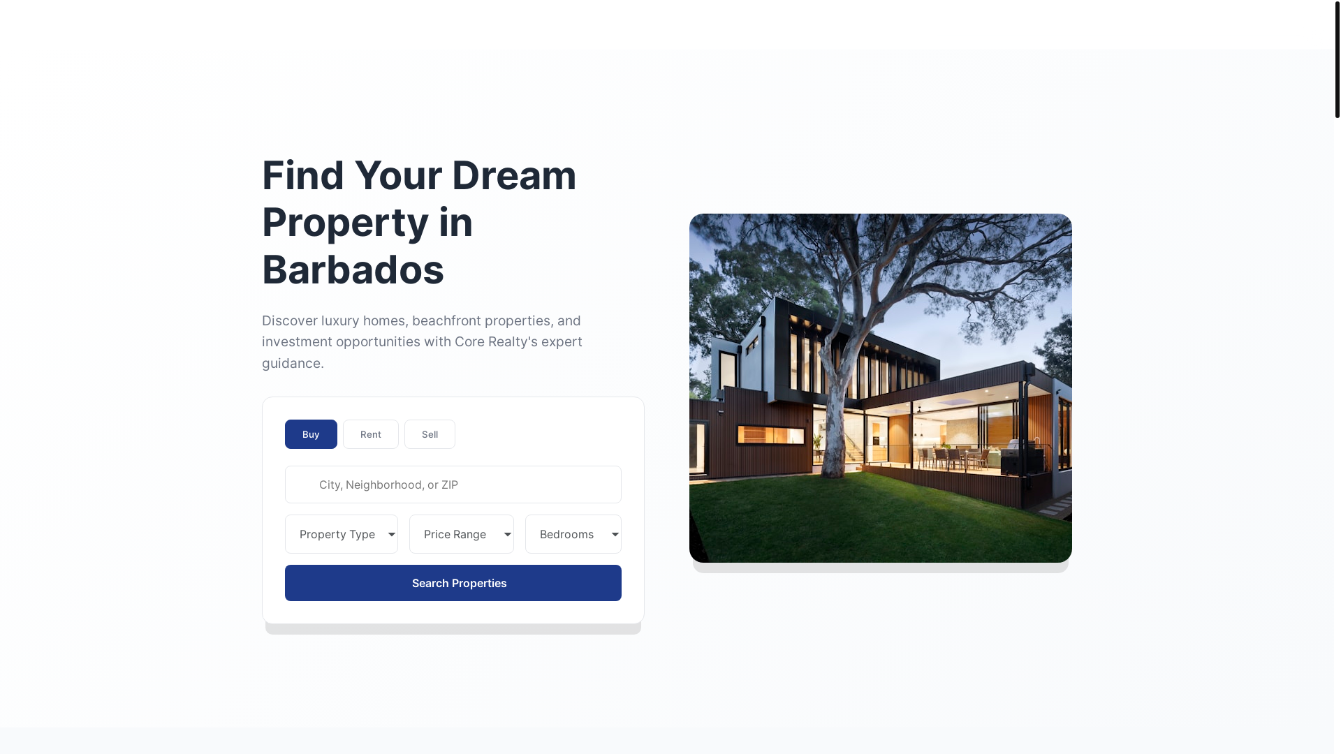 website screenshot of https://corerealty.pages.dev/