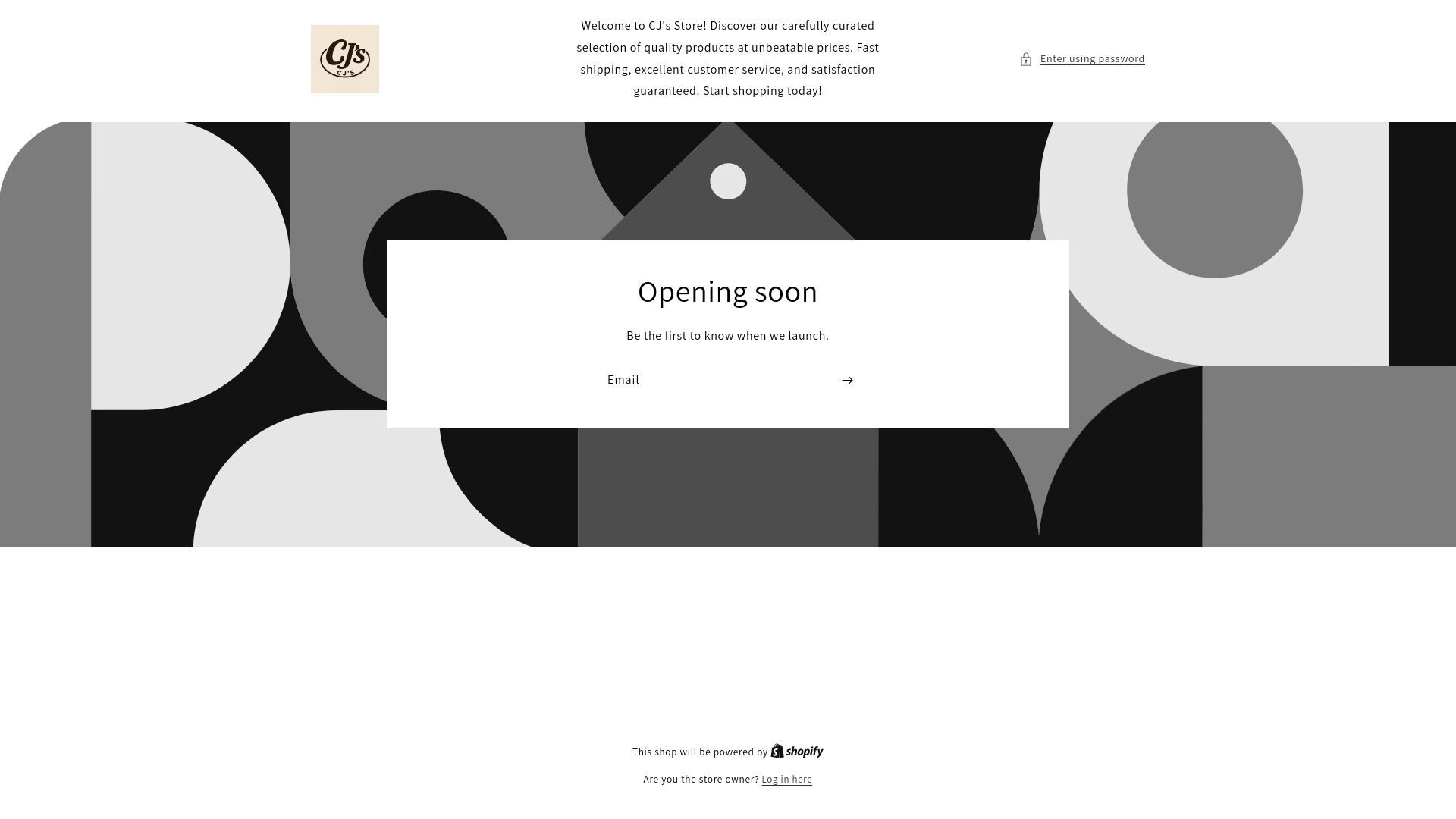 website screenshot of https://cjsstore.net/