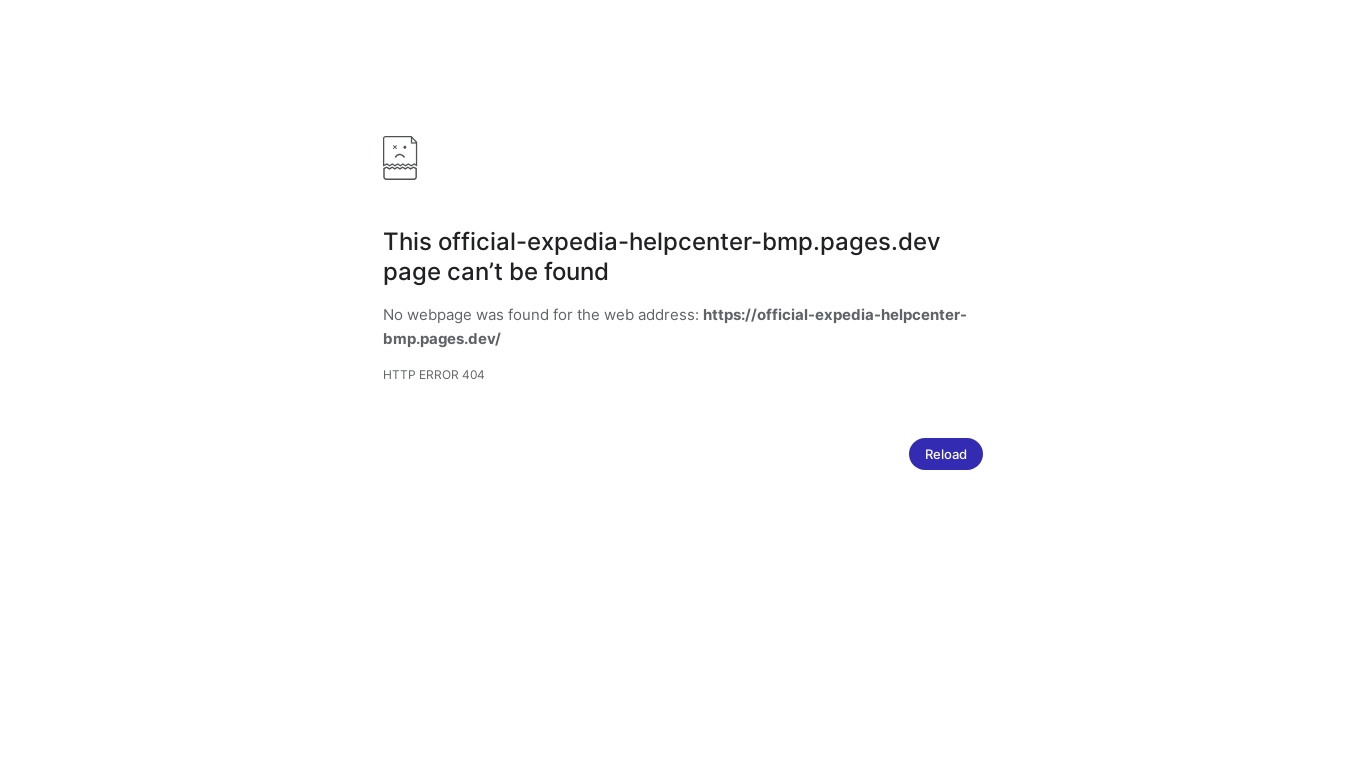 website screenshot of https://official-expedia-helpcenter-bmp.pages.dev/