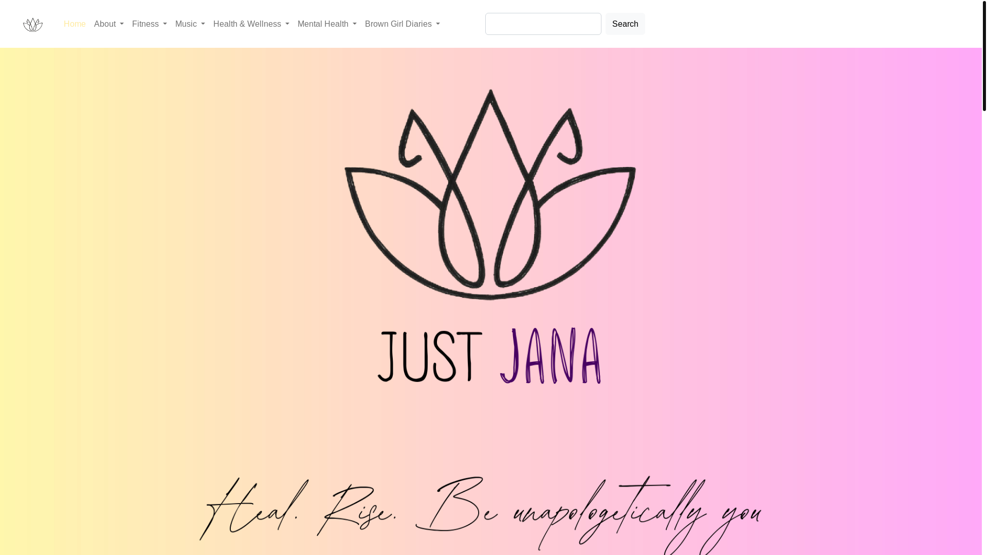 website screenshot of https://justjanaofficial.com/