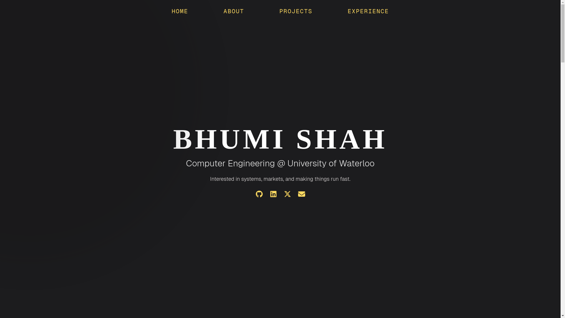 website screenshot of https://bhumishahh.com/