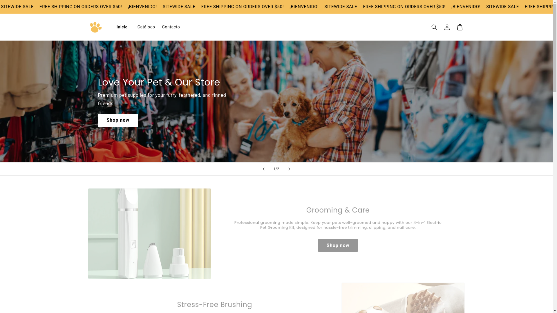 website screenshot of https://aromys.store/