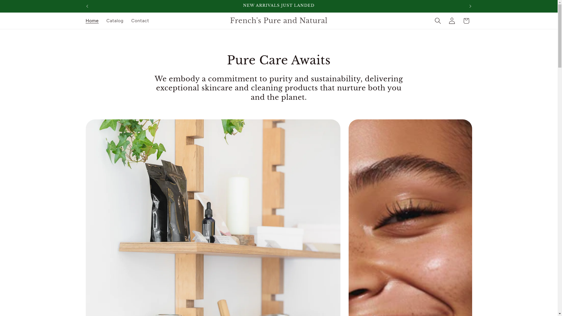 website screenshot of https://frenchspureandnatural.com/