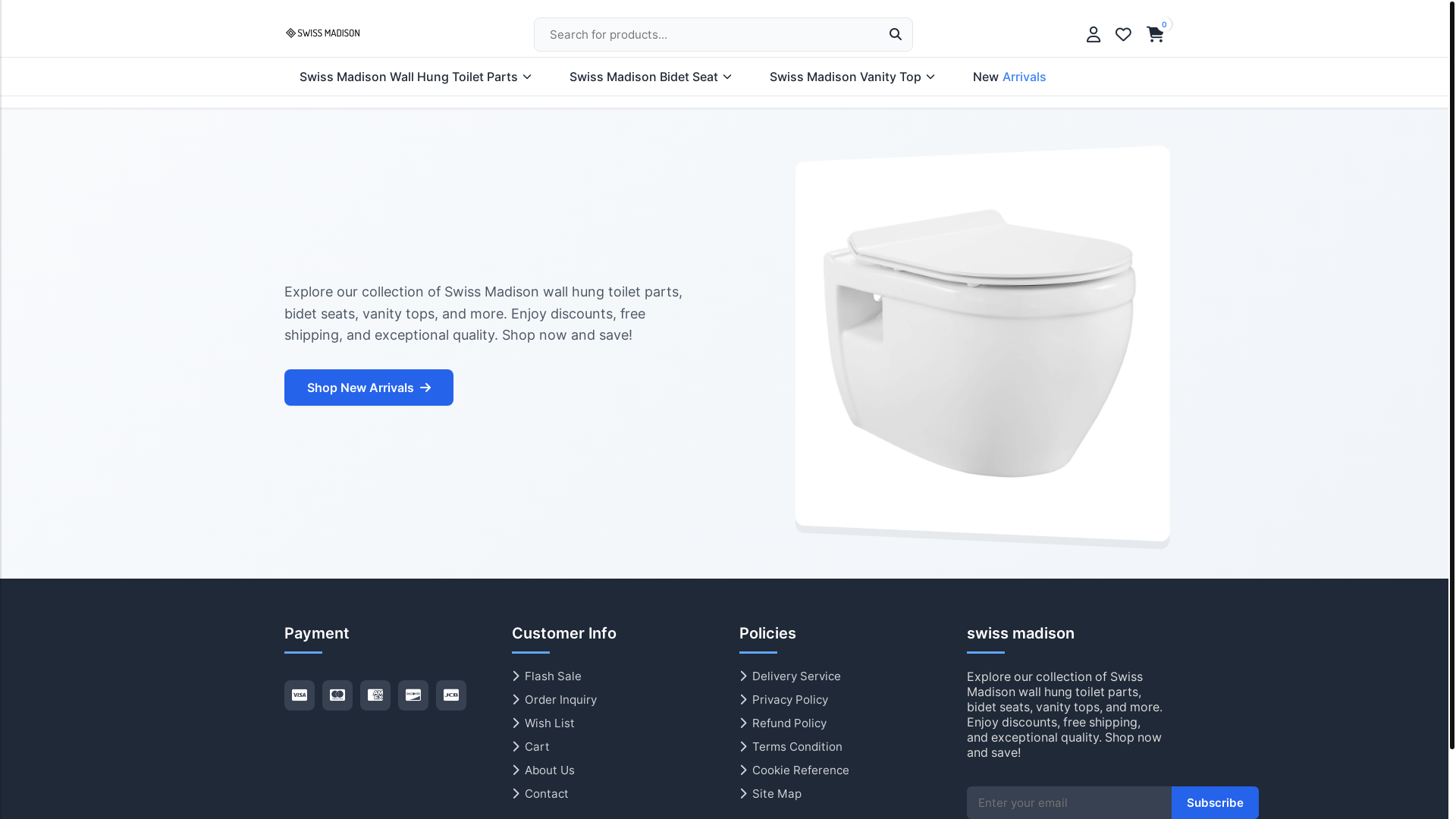 website screenshot of http://swissmadisonsales.shop/