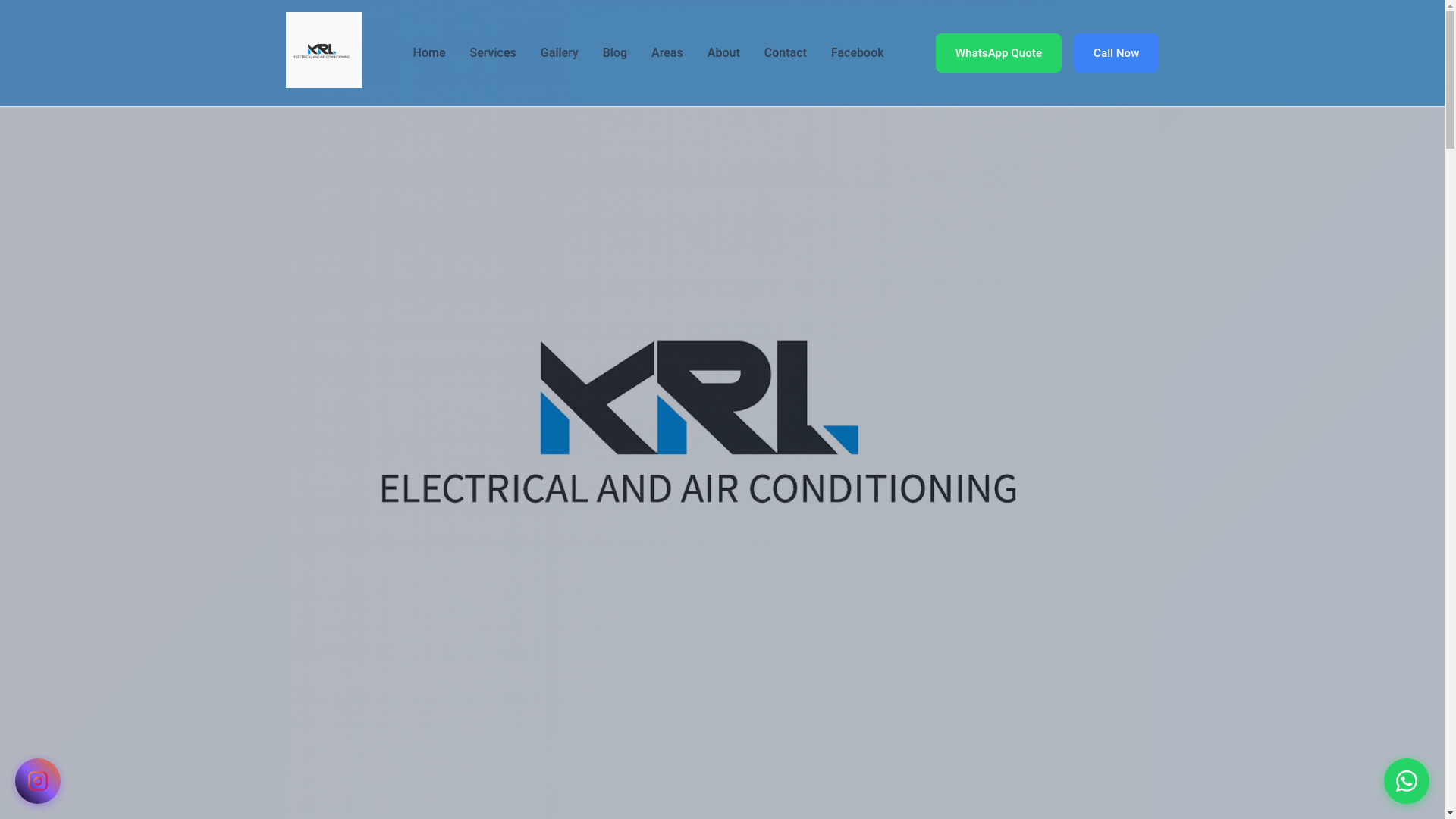 website screenshot of https://krlelectricalandaircon.com/