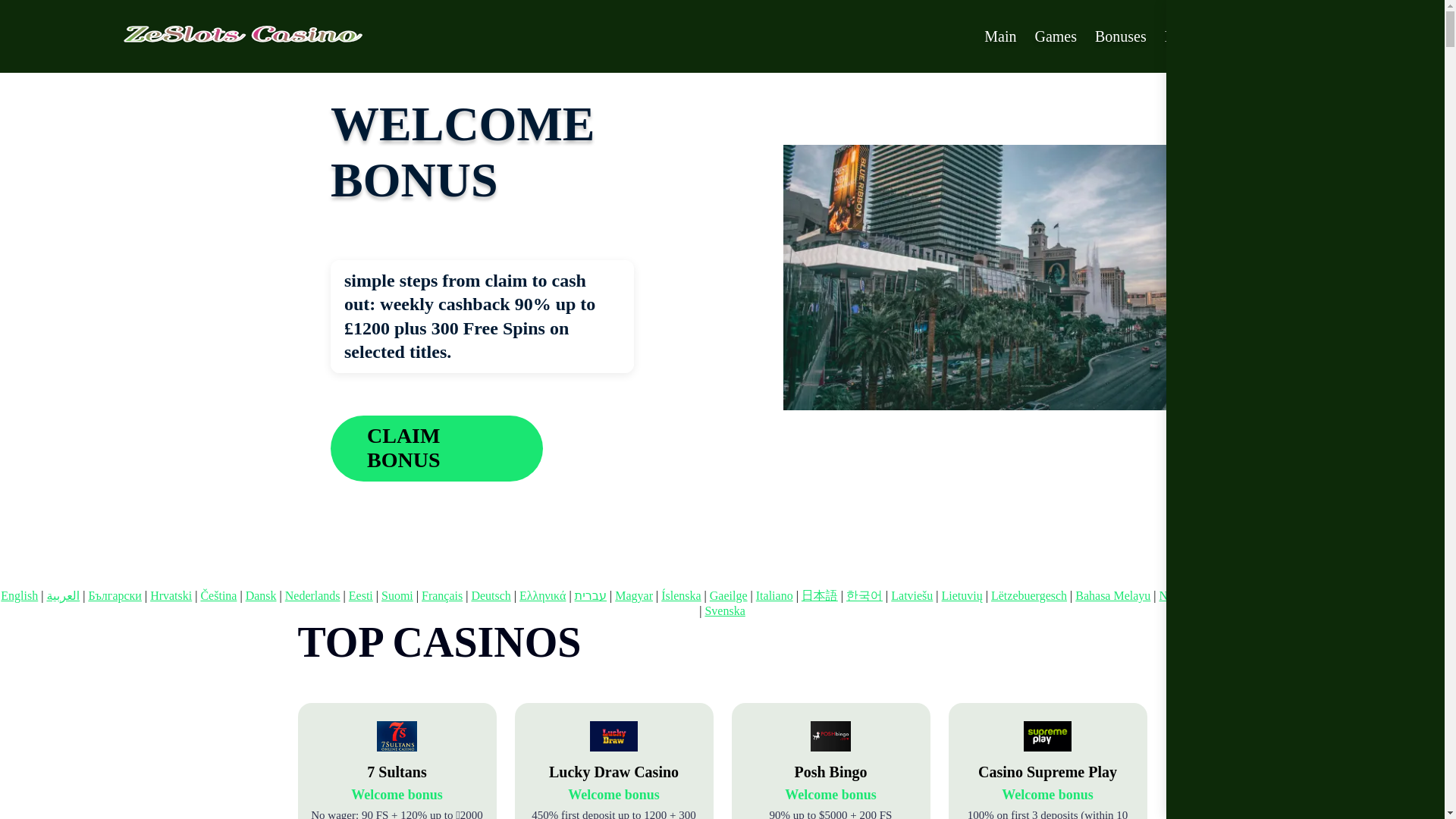 website screenshot of https://zeslots1.bond/