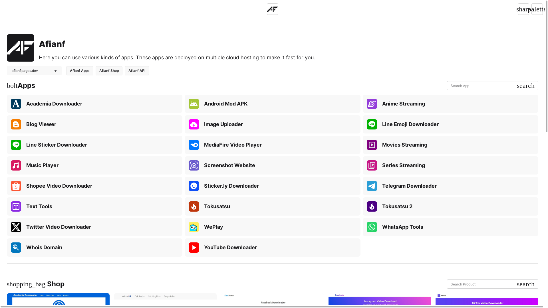 website screenshot of https://afianf.pages.dev/