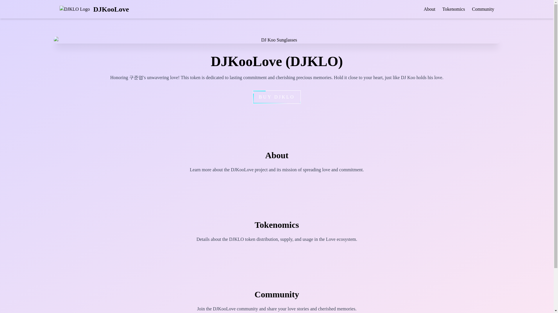 website screenshot of https://djklo-token-site.pages.dev/